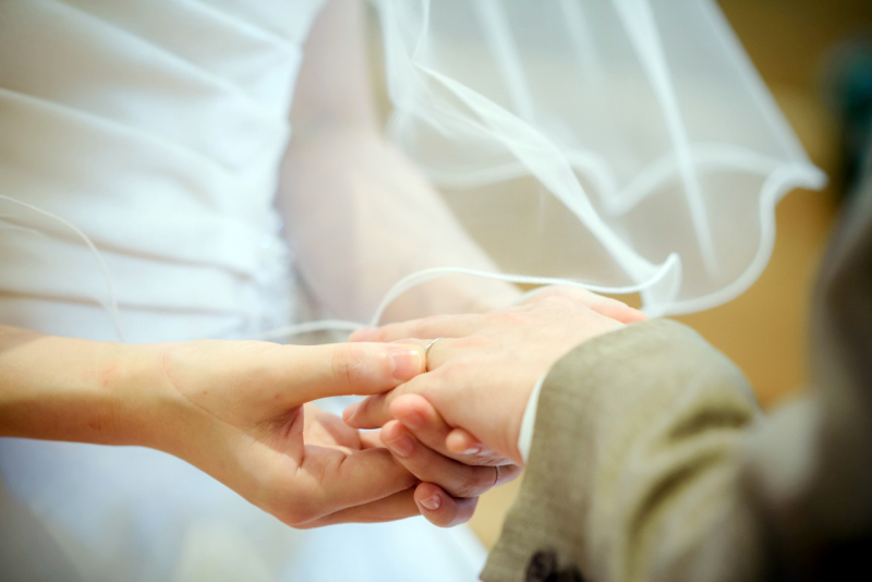 指輪交換シーン