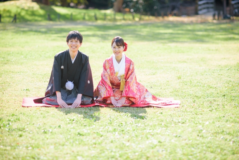 色打掛に着替えて浜離宮へ