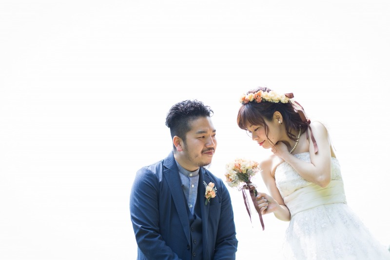 ベールから花冠にチェンジ