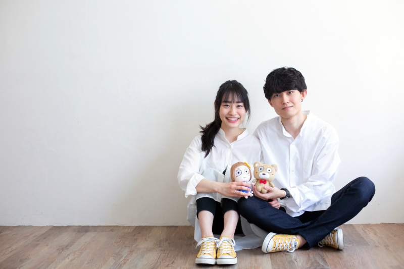 ぬいぐるみと一緒に