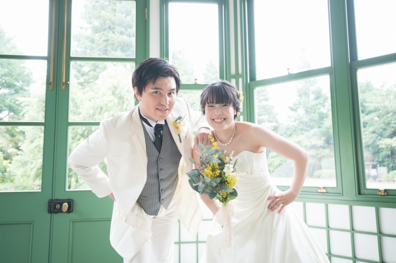 緑の窓枠も素敵