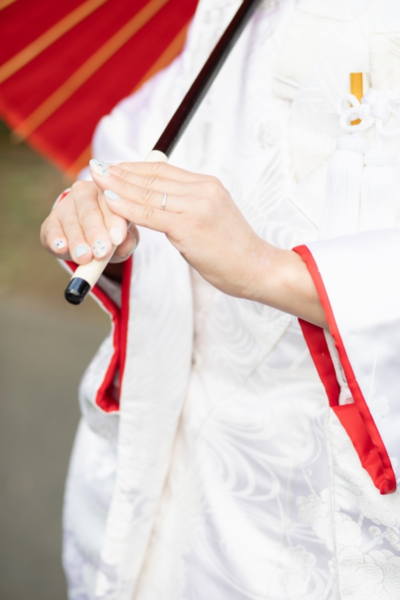 白無垢にチェンジしてお外撮影へ！