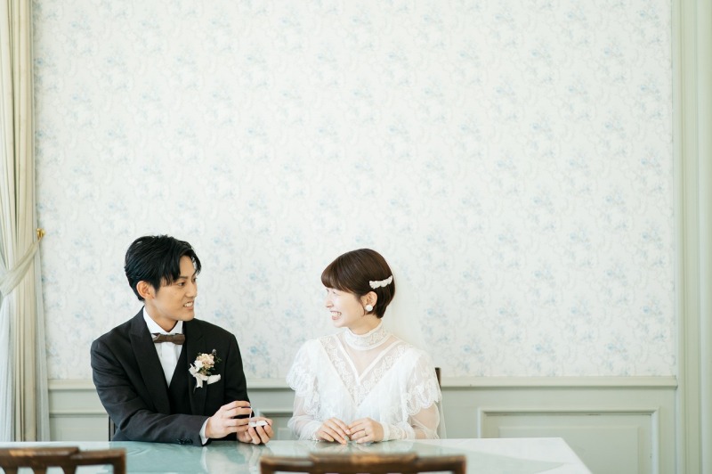 お花柄の壁が素敵でしょ