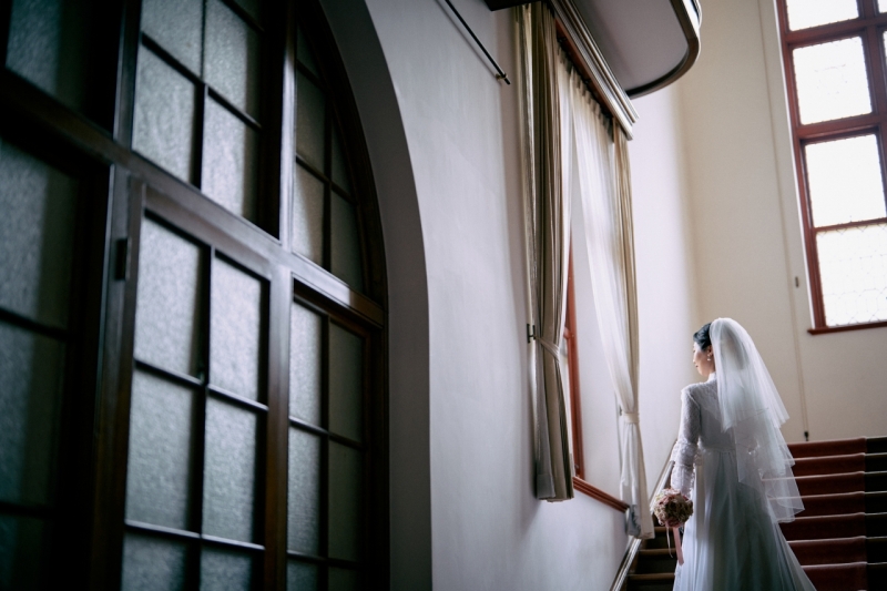 大階段でしっとりと