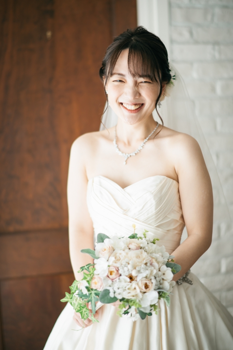 笑顔がかわいすぎる花嫁様。