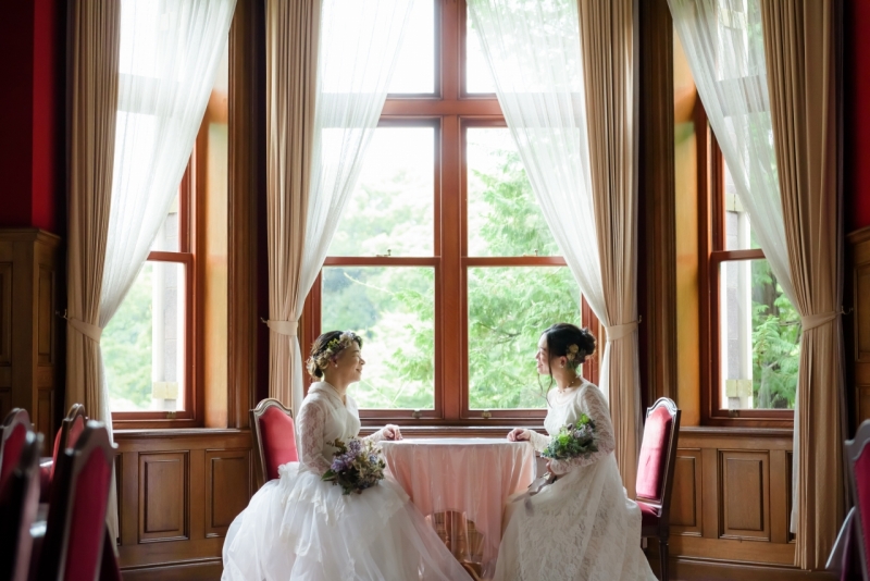 高い天井は洋館ならでは