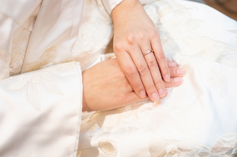 洋装の後は和装に変更して