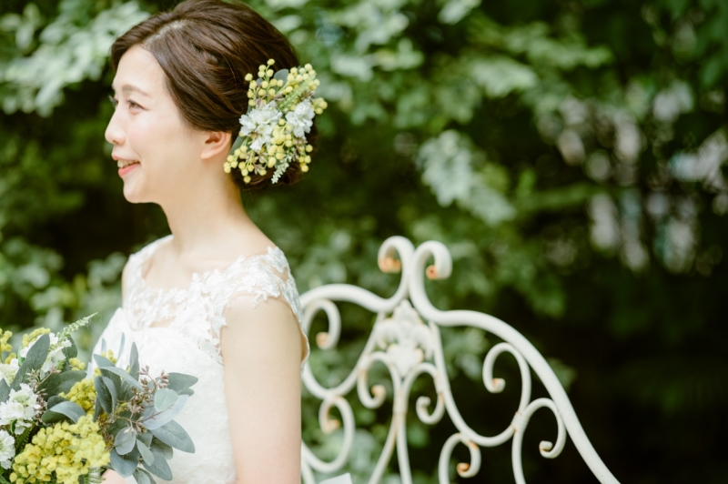 ミモザのブーケにチェンジして