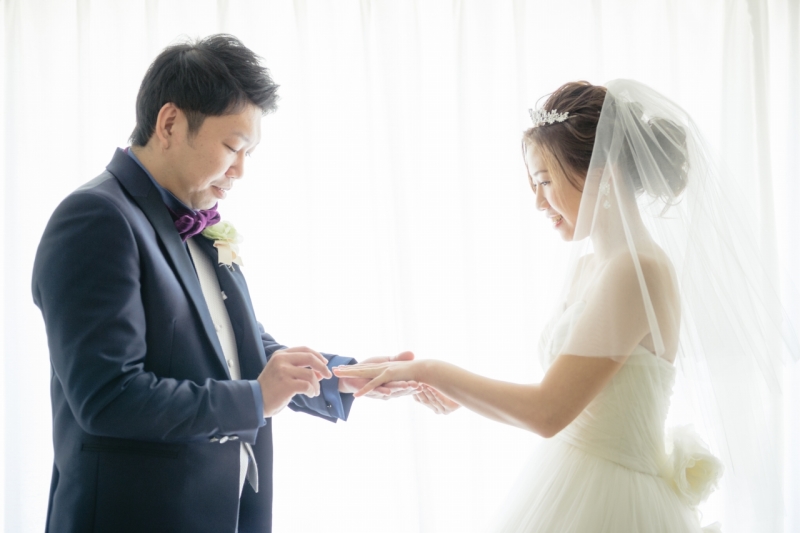 指輪の交換シーンもしっかり撮影