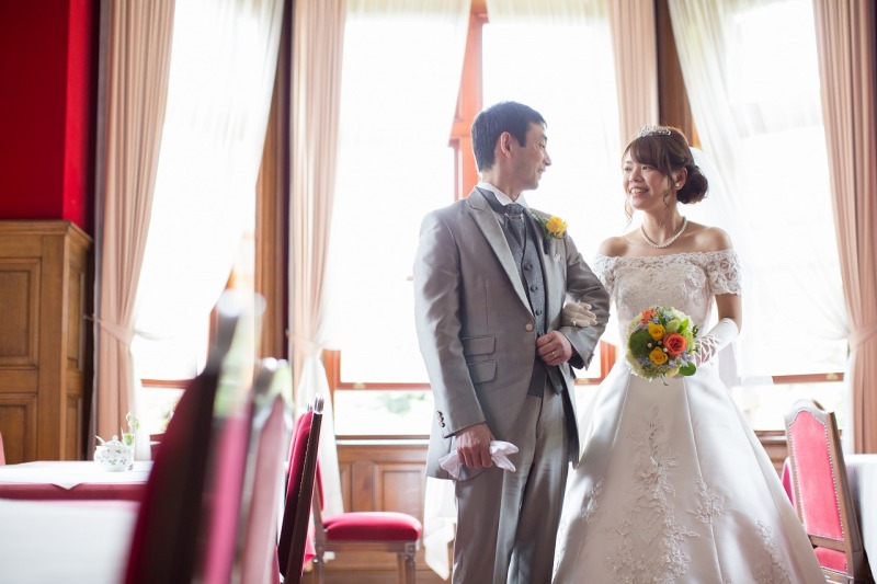 お母さま手作りのブーケでよりお二人らしく