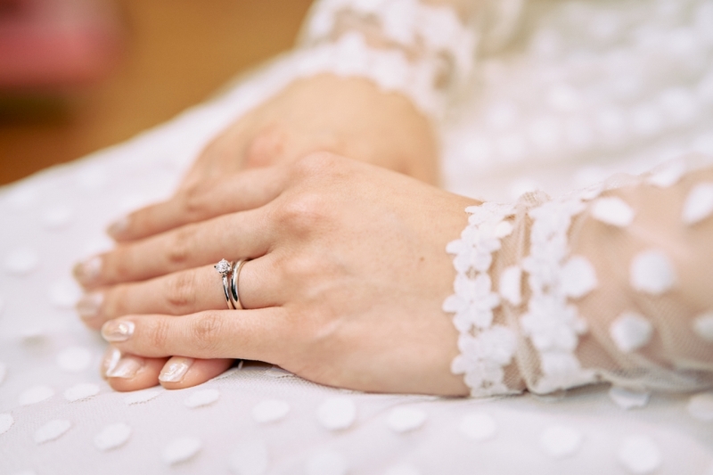 長袖ドレスが素敵です。