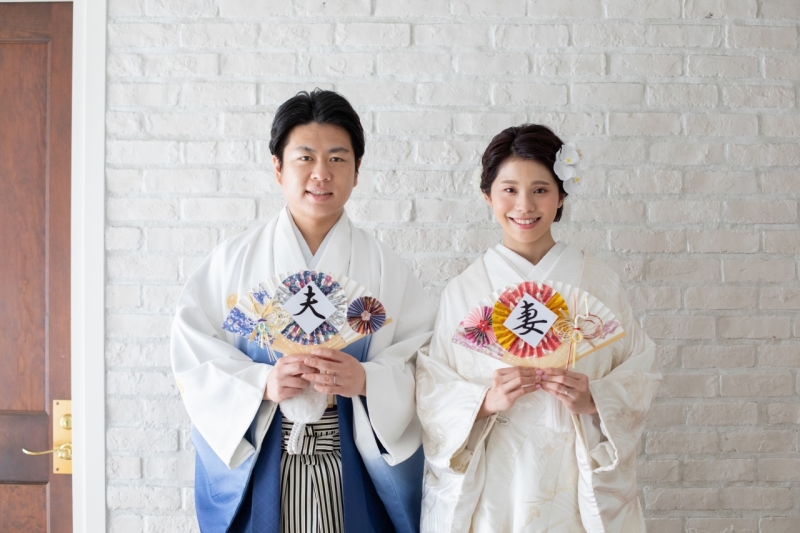 白無垢はスタジオで