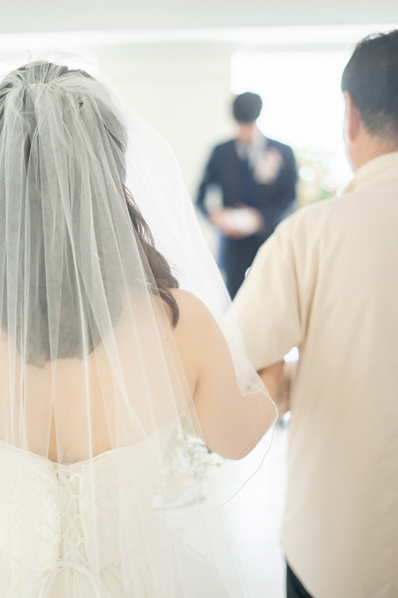 ウエディングドレスに着替えて