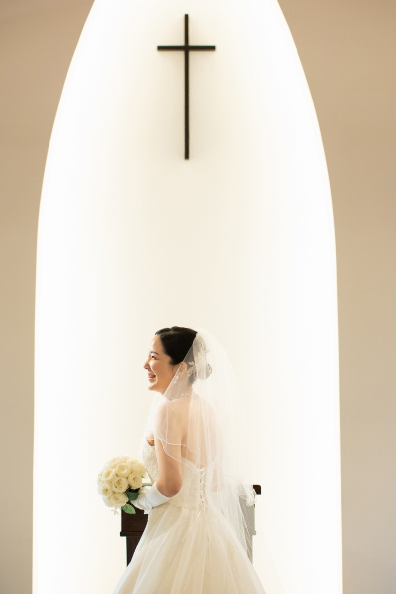 ベール越しの花嫁様
