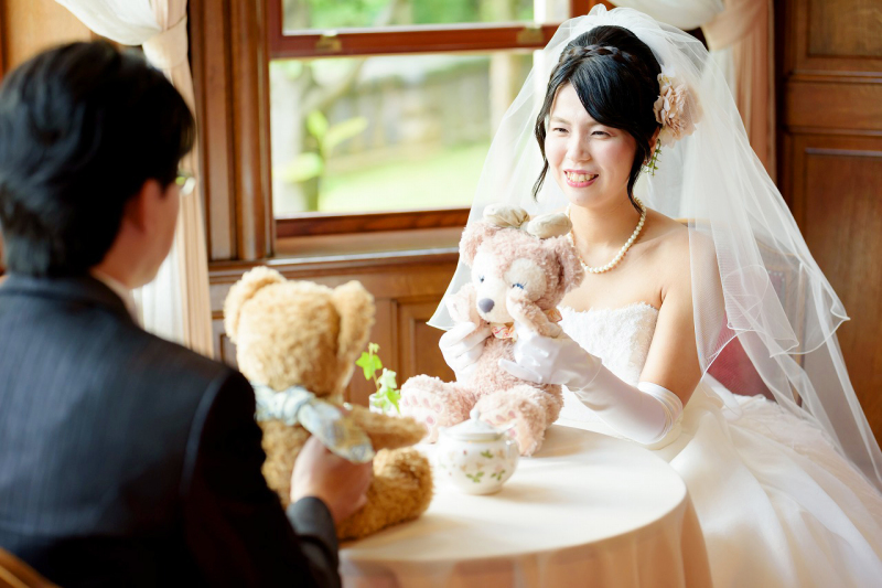 ダッフィーちゃんと一緒にハイチーズ！