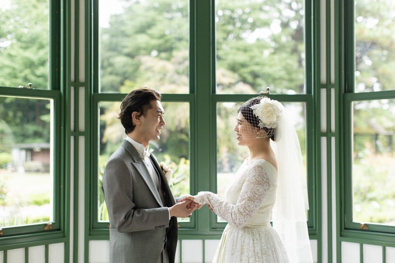 旧古河邸の温室で