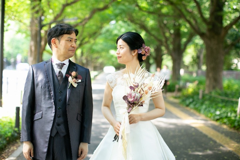 結婚式の後はロケーション撮影