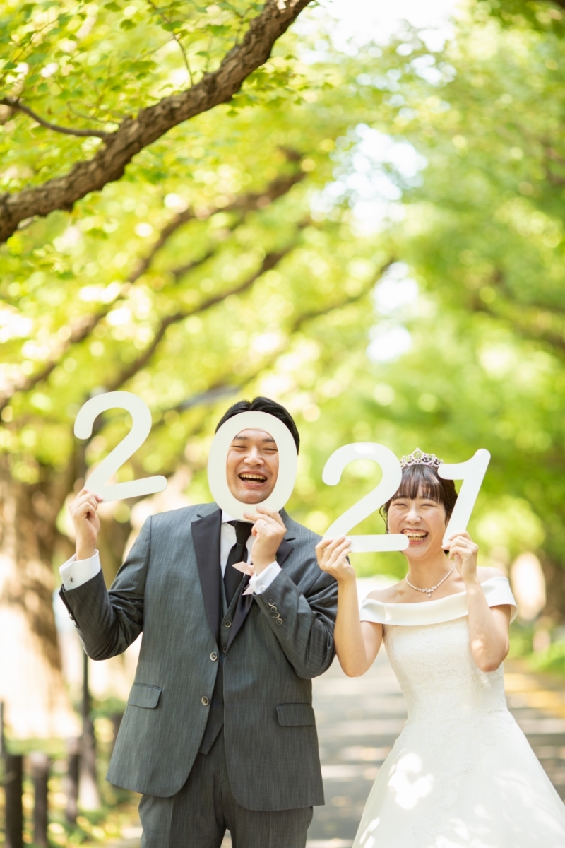 イチョウ並木でも撮影