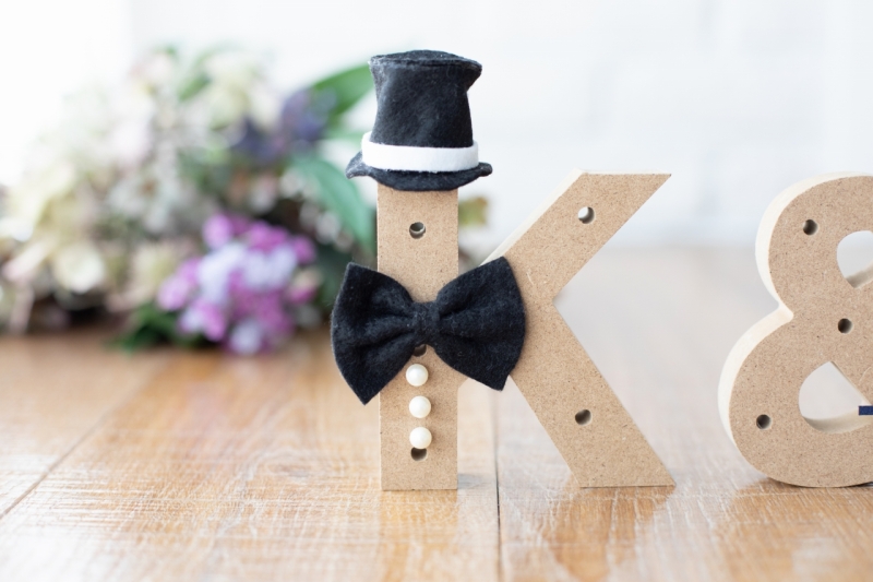 蝶ネクタイとハットでおめかし