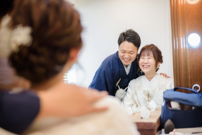 ヘアメイクから撮影スタート!