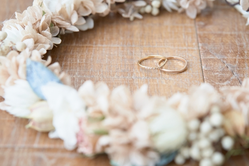 お持ち込みのかわいい花冠