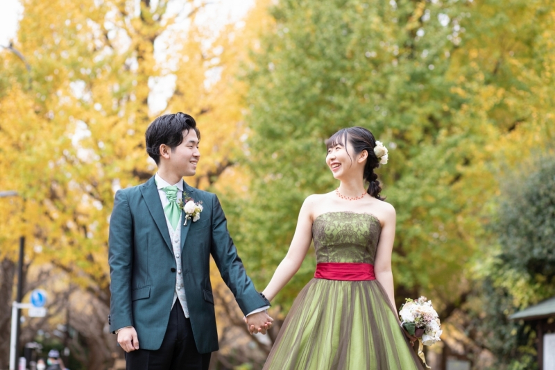 いちょう並木へ