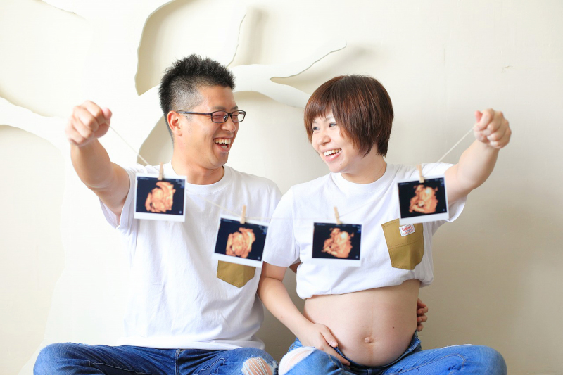 エコー写真と一緒にハイポーズ！