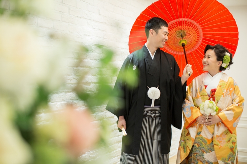 色打掛に掛け替えて！