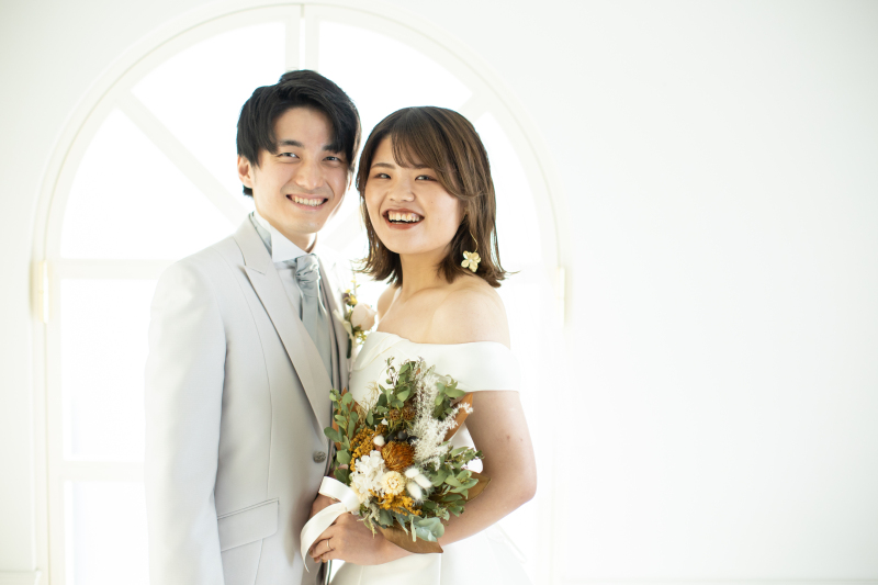 ドライフラワーブーケがイメージにぴったり