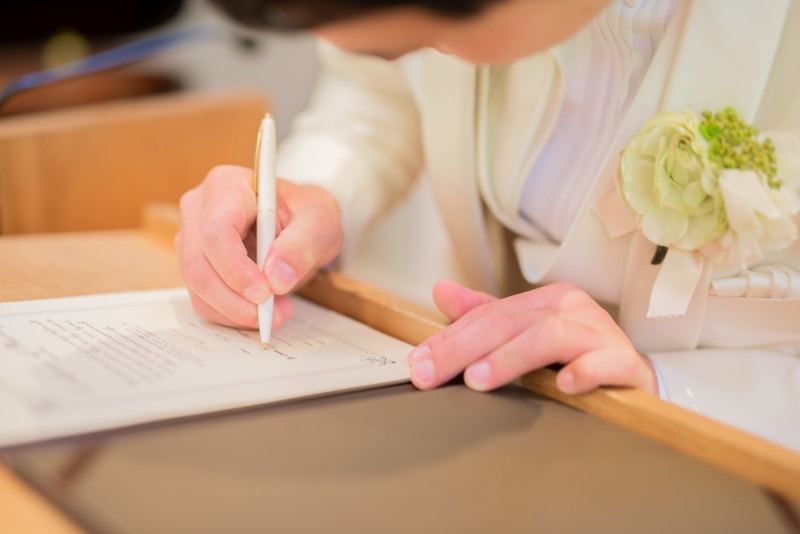 署名シーンもしっかり撮影