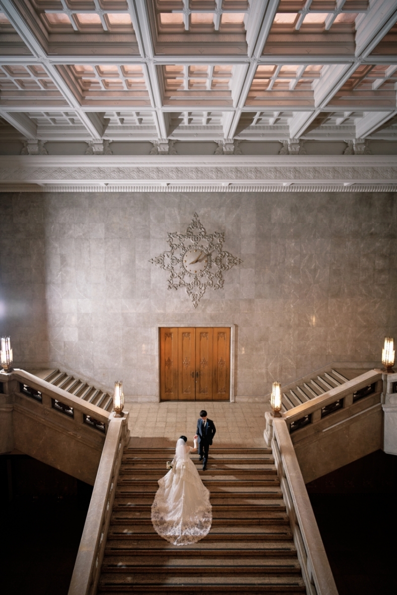 大階段をひきで