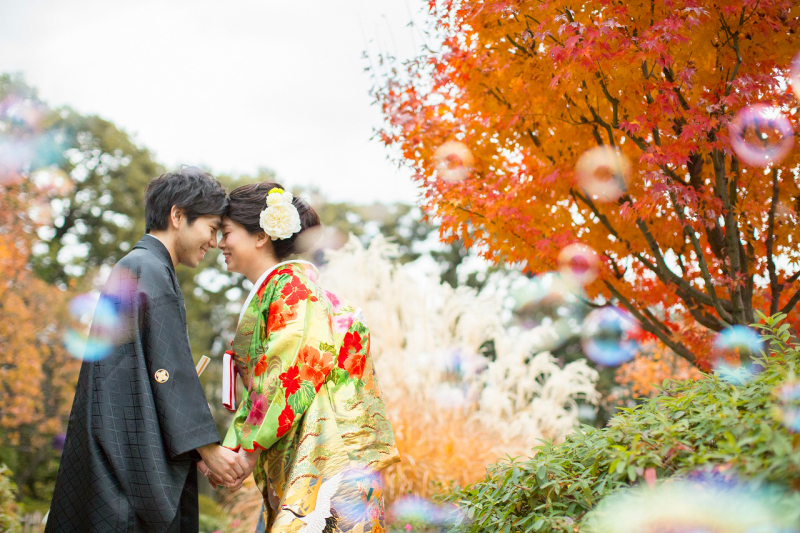 紅葉と打掛の相性はやっぱり最高！