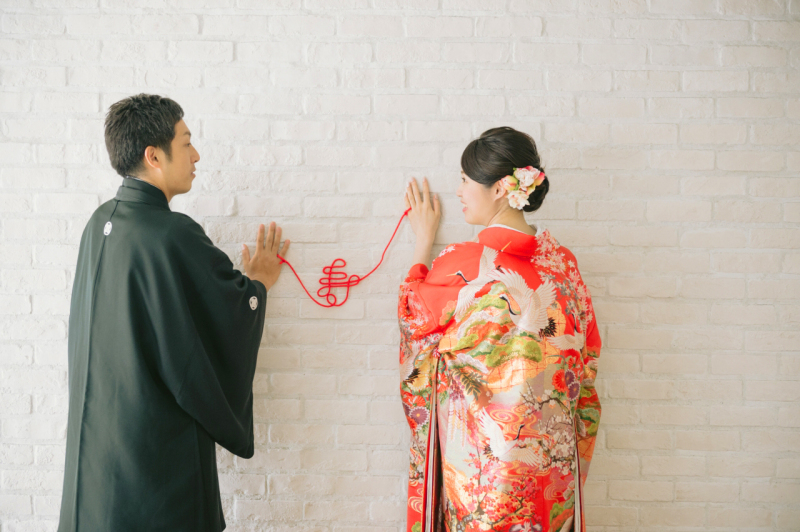 色打掛にお着替えして撮影