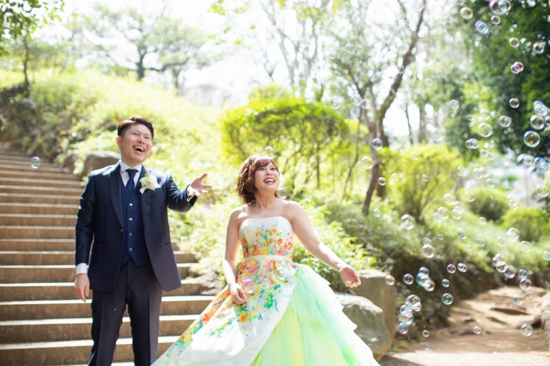 シャボン玉と一緒に