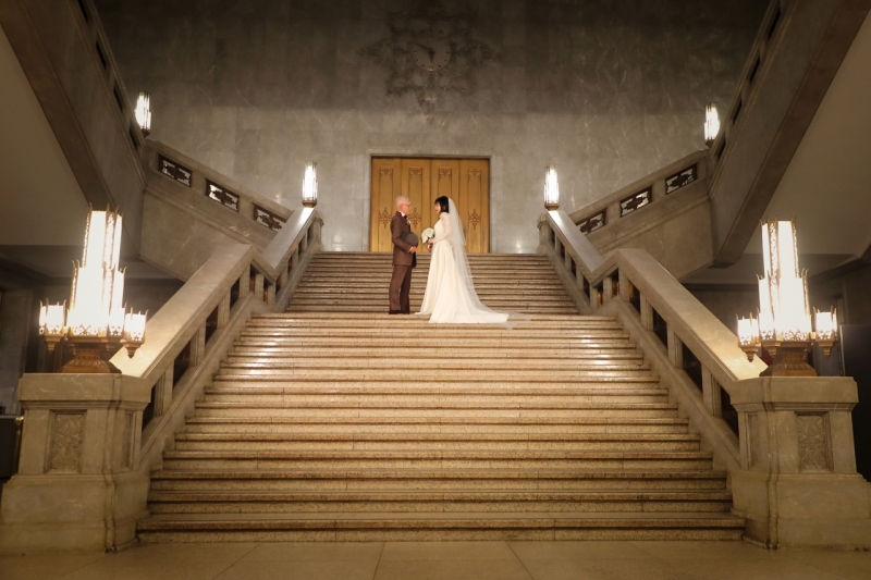 大階段での撮影