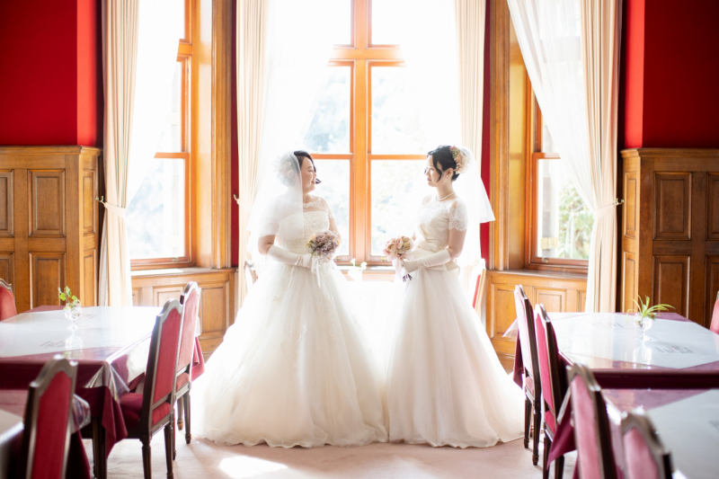 ウエディングドレスは洋館で