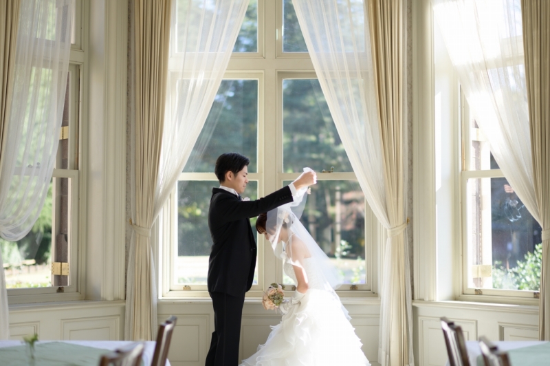 ベールアップシーンも撮影