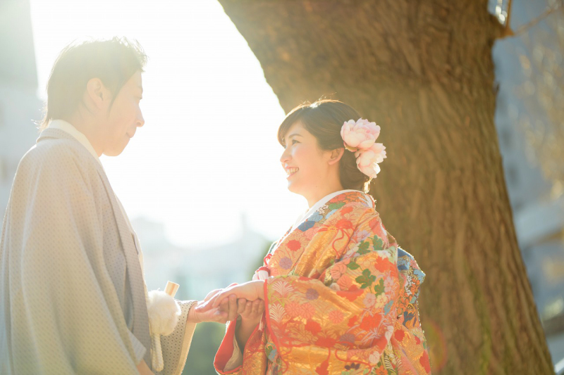 スタジオ撮影でしたが、少し外でも撮影ができてよかったです！ （和装スタジオ）