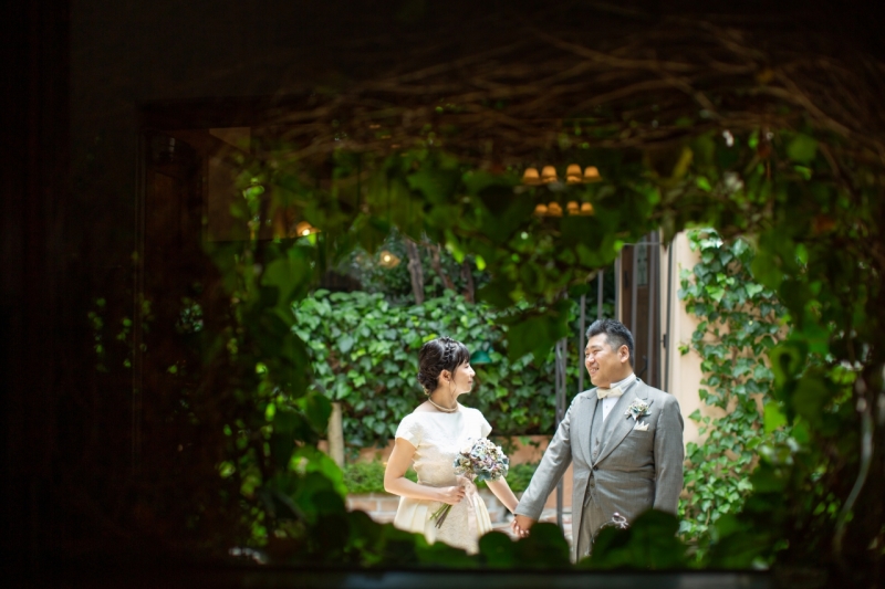 ハート形の蔦から