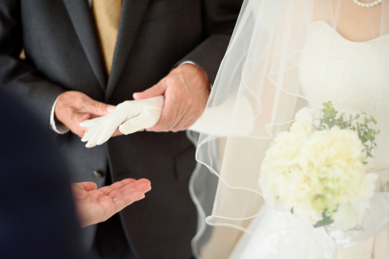 バージンロードのシーンも！