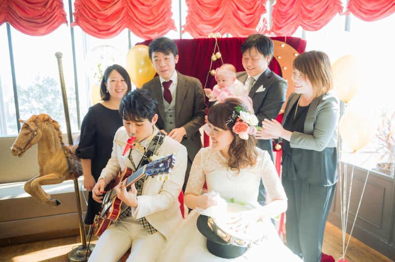 披露宴会場にフォトブース！