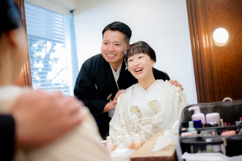 メイクシーンから撮影