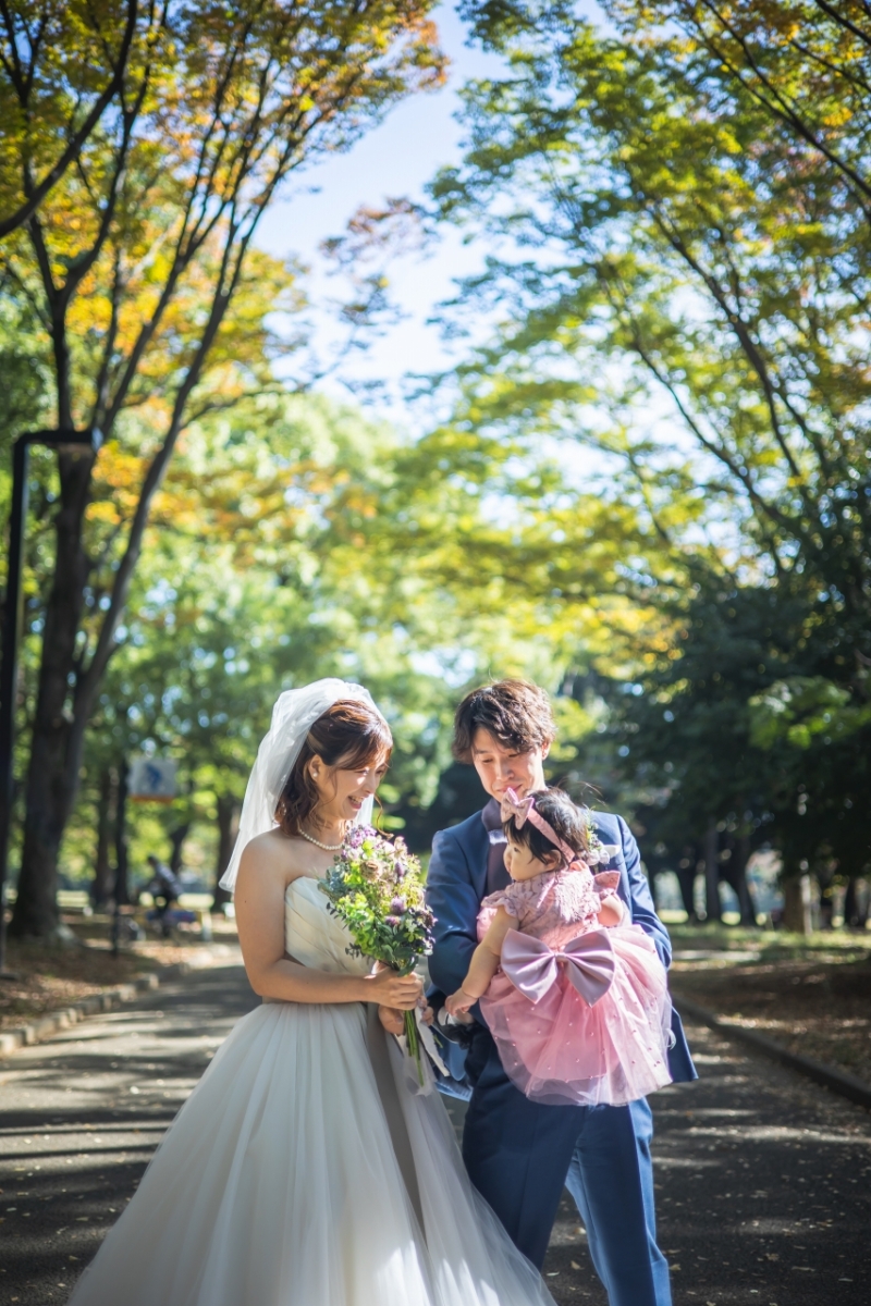 8か月の赤ちゃんと一緒に撮影