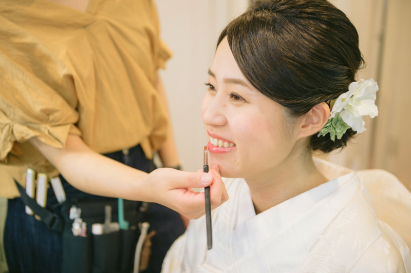 まずは和装から！撮影のはじまりはじまり！