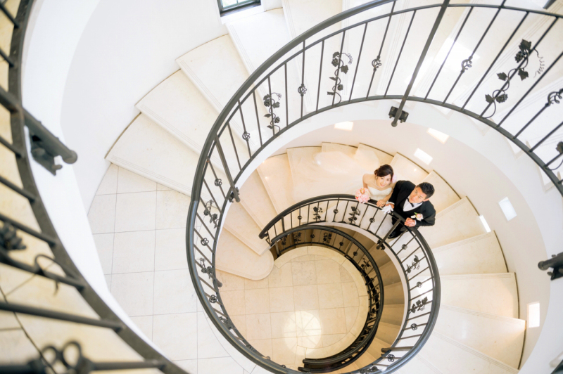 螺旋階段での撮影も！