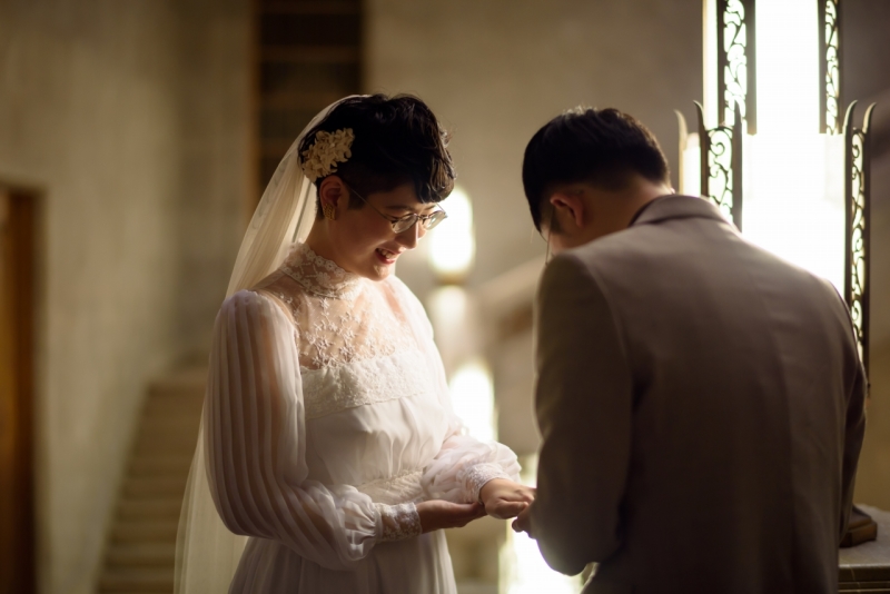 指輪交換シーン