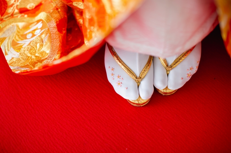 刺繍が入った足袋