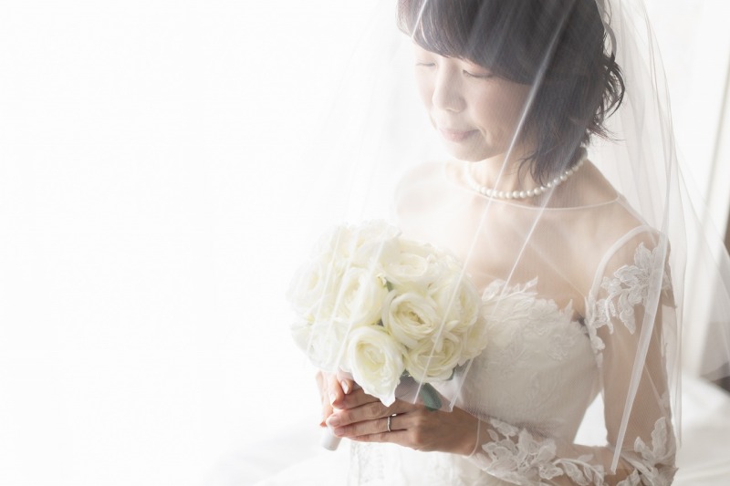 ベール越しの花嫁様