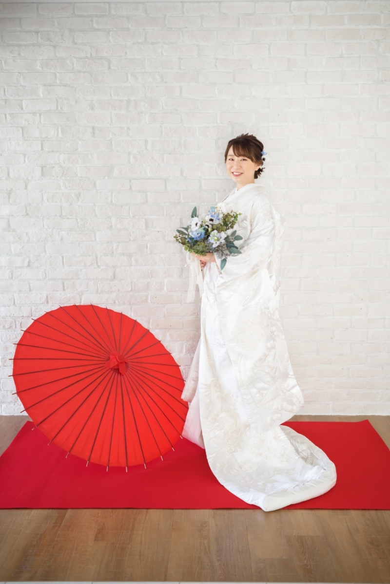 とてもスタイルのよい花嫁さま