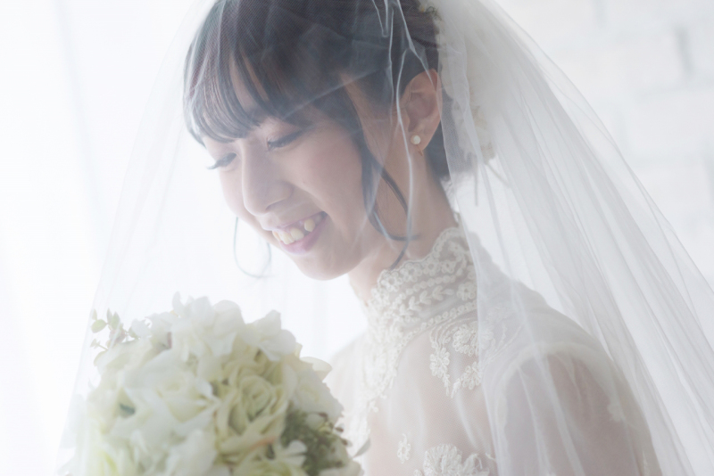 ベール越しの花嫁様にうっとり